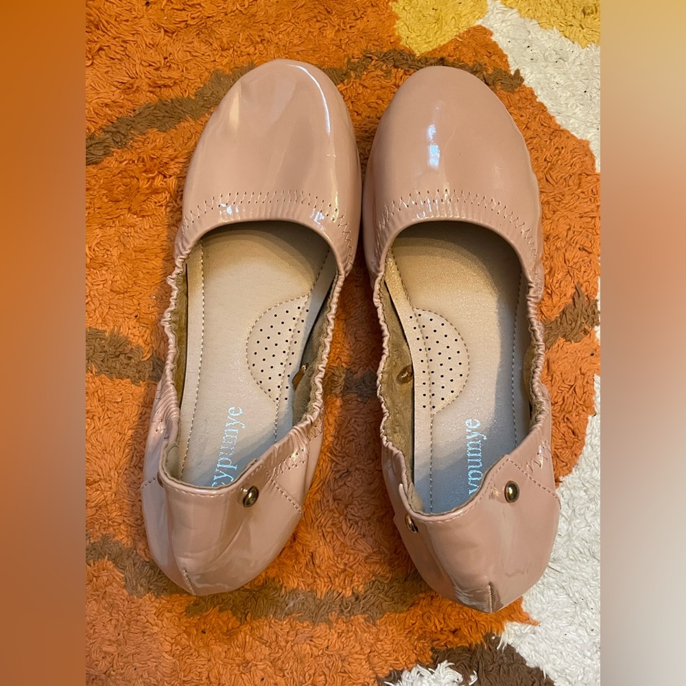 Pink flats